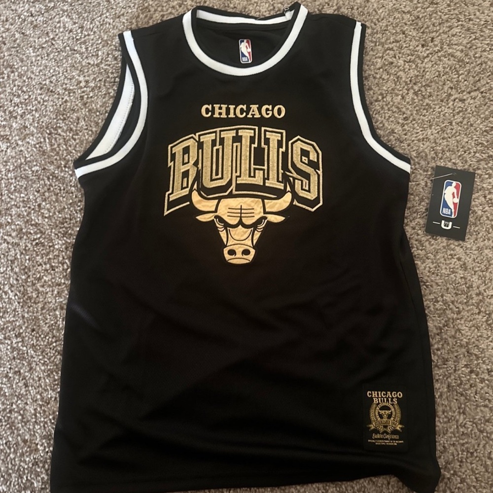 Chicago bulls black nba jersey